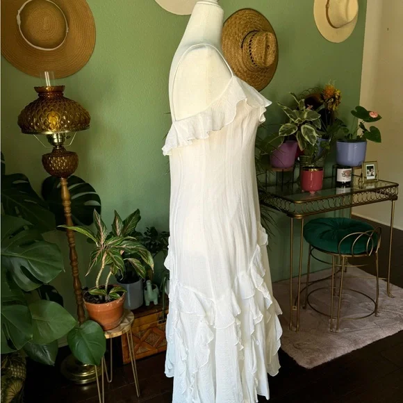 Ralph Lauren * Elegant White Ruffle Dress * SZ 6 - Picture 4 of 8